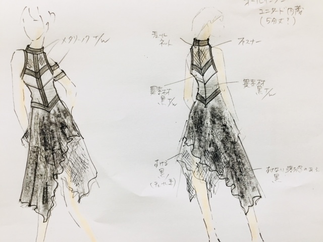 自分で作るダンス衣装のデザインとは 簡単スタイル画の描き方 ダンス衣装の作り方とカットソー