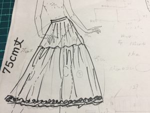 型紙いらず 簡単ティアードスカートの作り方 ハサミも使わない ダンス衣装の作り方とカットソー
